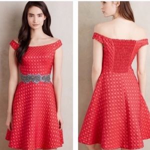 Anthro Moulinette Soeurs Red Minette Dress